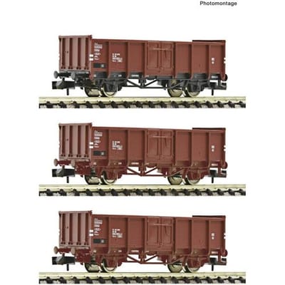 Fleischmann 6660156 N 3-delig Set: Open goederenwagens, DR