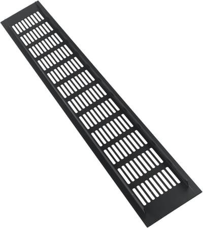 Ventilatierooster Rechthoekig - Luchtuitlaat Deksel - Ventilatie Afdekking - Duurzaam Aluminium - 80 x 500 mm - Zwart