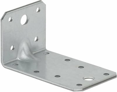 10x Heavy Duty Hoekijzers 90x50x55mm - 2.5mm Dik Verzinkt Staal voor Versteviging