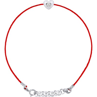 Diamond Bracelet HART 0.050 CTS Nylon Red 925