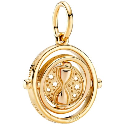 Perle Charm Sablier Rotatif à 360° en Cuivre Pendentif Convient aux Bracelets Manchette Colliers Bijoux à Faire Soi-Même beige