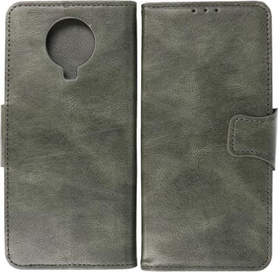 BestCases -  Nokia G10 - Nokia G20 Hoesje - Nokia G10 - Nokia G20 Bookcase Telefoonhoesje - Nokia G10 - Nokia G20 Kaarthouder Portemonnee Hoesje - Kunstleer - Donker Groen