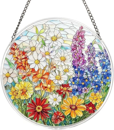 Acryl Raamornament - Puzzel Decoratie - Ruimte Opvrolijken - DIY Lichteffecten - 19x19 cm - Multicolor
