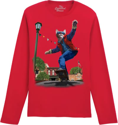 Back To The Future Cat To The Future The Coloured House Longsleeve T-shirt 3XL