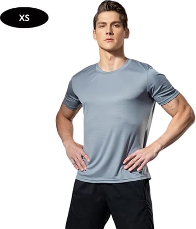 Livano Sportshirt Heren - Sport - Fitness - Compressie Shirt - Corrigerend Hemd - Sportkleding - Mannen - Grijs - XS