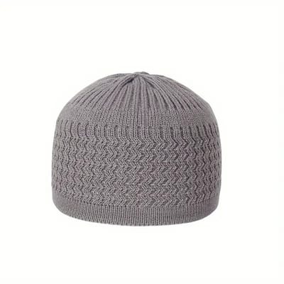 Bovista Kufi - Gebedshoed - Islam - Alhamdulillah - Islamitische Kleding - Moslim Kleding - Grijs - 3pc