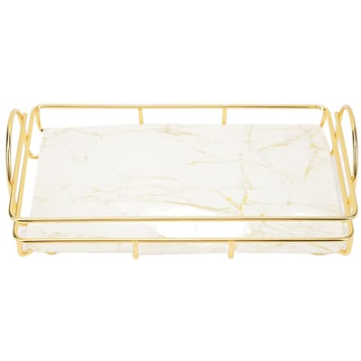 Organisateur de comptoir Étagère de rangement pour cosmétiques Support Décoration intérieure pour salle de bain chambre beige