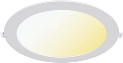 LED Paneel Slim Inbouw - Brinton Thin - 24W 2400lm 120° Bundelhoek - Aanpasbare Lichtkleur 3000K-4000K-6500K - IP40 - Rond - Wit - Ø298mm Buitenmaat - Ø275mm Zaagmaat