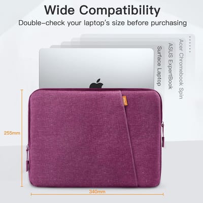 laptophoes laptop sleeve aktetas, Waterbestendig Schokbestendig Lichtgewicht tas met accessoireva ,13,3 Inch,(Pitaja)