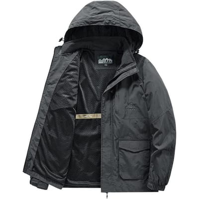 Lente- en Herfstjas Heren, Trendy Bergbeklimjas Windjack Outdoor Sportjas Heren 5XL zwart
