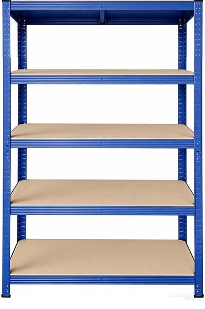Opbergrek 50x100x200 Cm Blauw Staand Met 5 Planken Metalen Frame 120 Kg Draagvermogen Stevig Duurzaam Garage Kelder Keuken Voorraadkast