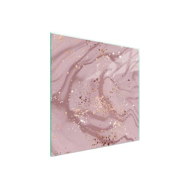 TMK ArtDeko Series - Glazen Beschermplaat - 50x52 cm - Marmerontwerp