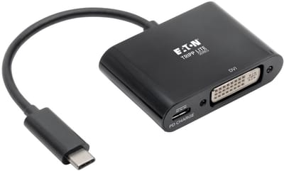Tripp Lite U444-06N-DB-C video kabel adapter 0,15 m USB C DVI-I + USB Zwart