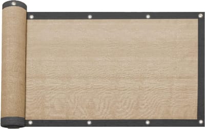 Hekafdekking HDPE - Windscherm Tuin - Terras Afschermen - Versterkte Ogen - 15 x 10 MT - Beige
