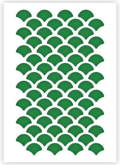 QBIX Schubben Patroon Sjabloon A5 Formaat Kunststof