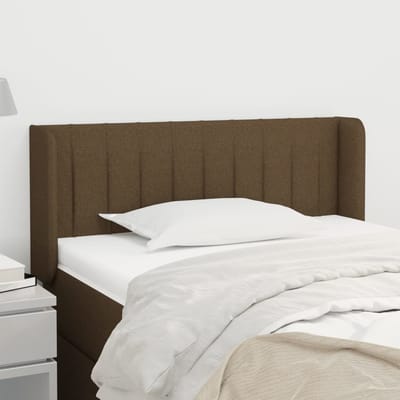vidaXL - Hoofdbord - met - randen - 93x16x78/88 - cm - stof - donkerbruin