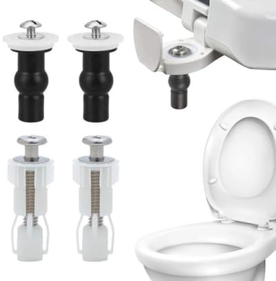 Universele toiletbrilbevestigingen - 4 stuks rubberen scharnieren voor stabiliteit en duurzaamheid
