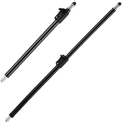 Verlengstang Statief - Microfoonarm Verlenger - Foto Accessoires - Dubbele Schroefdraad - 45-74 cm - Zwart