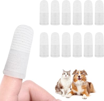 Famanu – Set van 12 Vingertandenborstels voor Huisdieren – Herbruikbare Siliconen Borstels met 360 Graden Reiniging