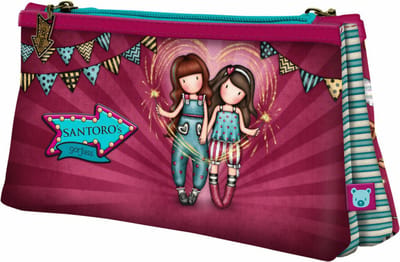 Double Carry-all Gorjuss Fireworks Maroon (21.5 x 11,5 x 5 cm)