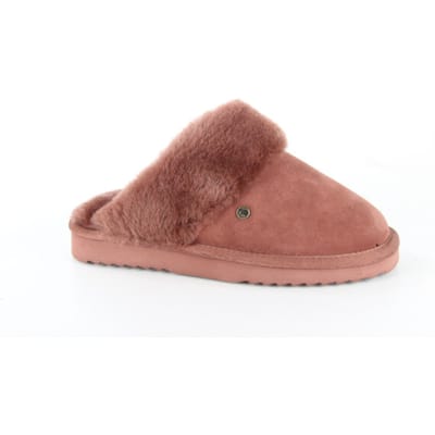 Warmbat Flurry Women Suede Dames Sloffen - Rood/Bruin - Maat 38