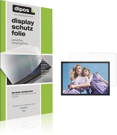 dipos – 2x Matte Beschermfolie geschikt voor TABWEE T60 | Krasbestendige & antireflecterende Screenprotector Ultra-Thin