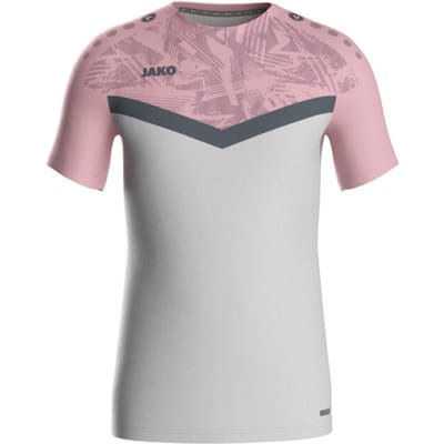 Jako Iconic T-Shirt Heren - Zachtgrijs / Roze / Antra Light | Maat: S