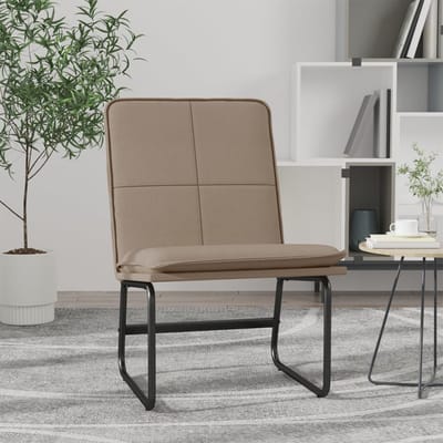 vidaXL Loungestoel 54x75x76 cm kunstleer cappuccinokleurig