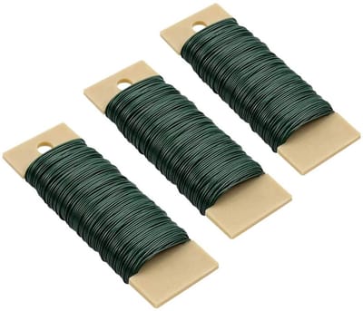 Groene Bloemendraad - 3 Pack van 114 Yards 22 Gauge voor Ambachten en Bloemenarrangementen