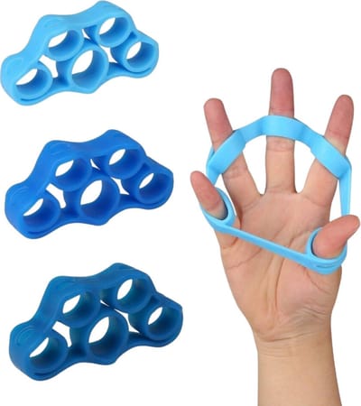 Vingertrainer - set van 3 levels - Handtrainer - Krachttraining - Vingerstretcher - Vingergripper - Vinger training - Hand trainer -  Yoga stretcher - Finger exercise - Krachttrainer - Vinger oefening - Hand Spieren Trainer