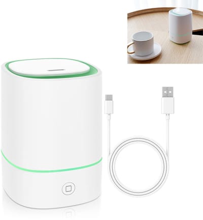 Luchtbevochtiger - Ultrasoon verstuiver - Aroma diffuser - Luchtreiniger - Ultrasoon aromatherapie - 7-kleurig LED-licht - 125 ml - Geschikt voor woonkamers, kantoren, kinderkamers en slaapkamers - Wit