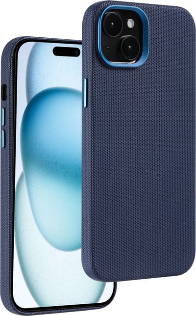 Hoesje Geschikt voor iPhone 15 Pro Max Rugged hoesje Blauw - Duurzaam en Heavy Duty Beschermhoes voor Optimale Bescherming
