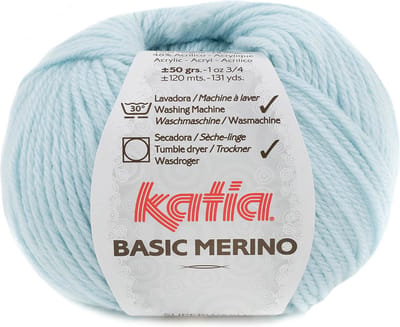 Katia Basic Merino - 86 babyblauw - Wol/Acryl Garen