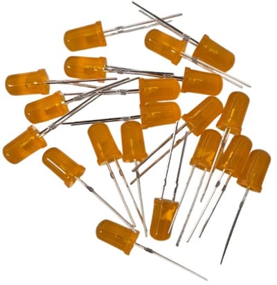 20 stuks 5mm oranje LED diodes 3v 20mA- ronde verlichting voor elektronica - doe-het-zelf LED lampjes - knutsellampjes - 20 oranje LED diodes