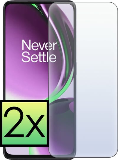 Screenprotector - 2 Stuks - Geschikt voor OnePlus Nord CE 3 Lite - Extra Sterk - Beschermglas - Gehard Glas - Tempered Glass - Screen Protector - Bescherm Cover