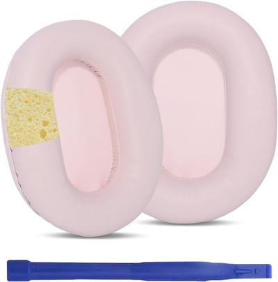 Vervangende Oorkussens voor Sony WH-CH700N, WH-CH710N en WH-CH720N Hoofdtelefoons, Zacht Geheugenfoam en Lederen Oorkussens in Roze voor Comfort en Geluidskwaliteit