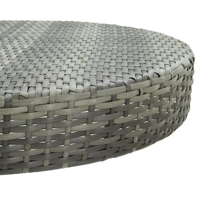 vidaXL - Tuintafel - 75,5x106 - cm - poly - rattan - grijs