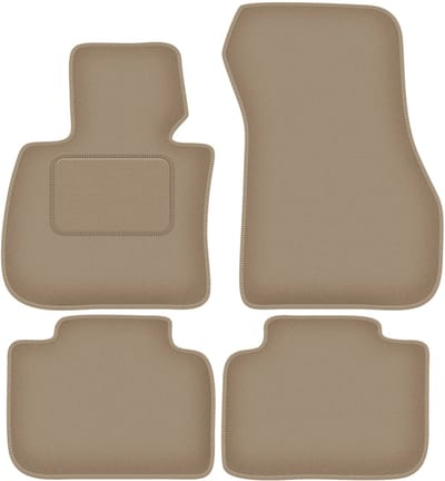 Wielganizator WLG-CARLUX Serie - Beigen Autovloermatten - BMW X1 U11 - 2022 - Elegante Stijl - Functioneel