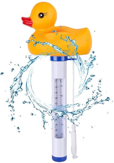 Drijvende waterthermometer met koord voor zwembad, bad, spa en vijver tot 50°C
