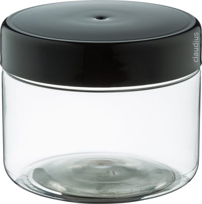 Lege plastic potje 250 ml PET transparant - met zwart deksel - set van 10 stuks - navulbaar - leeg