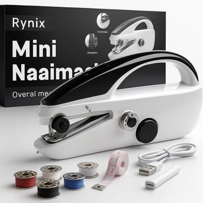 Mini Naaimachine - Handnaaimachine - Ideaal voor Reizen & Snelle Reparaties - Draadloos Sewing Machine - Compact - Met Accessoires - S8 doos & Opbergtasje