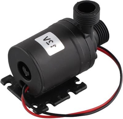 Warm Water Pomp - Circulatiepomp Kit - Zonneboiler Systemen - Geluidsarm Werken - 12 Volt - Zwart