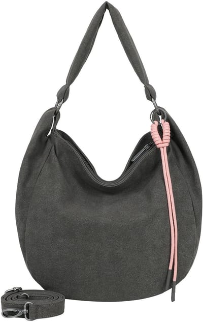 Fritzi aus Preußen schoudertas Sue01 Suede Jacky Hobo Bag Soft Espresso donkerbruin