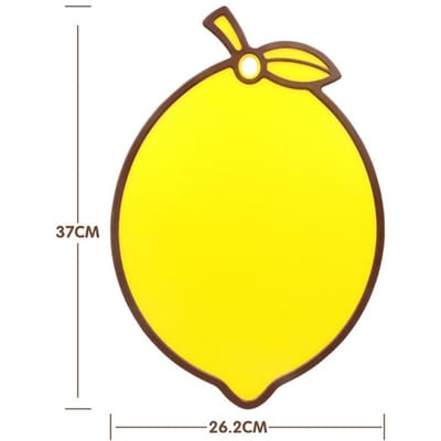 1 st Cartoon Fruit Watermeloen Citroen Vorm Groentebord Plastic Snijplank Veilig Huishoudelijke Keuken Picknick geel