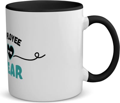 Akyol - employee of the year koffiemok - theemok - zwart - Collega - werknemers - werknemer van het jaar - collega's - verjaardag - geschenk - kado - bedankje - 350 ML inhoud