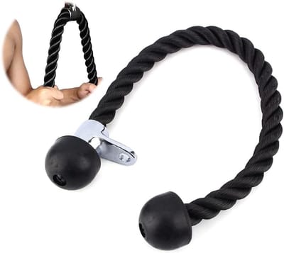 Tricep Touw voor Pull Down Oefeningen - Nylon Weerstandskabel voor Bodybuilding en Fitness - 70cm Lang en Duurzaam