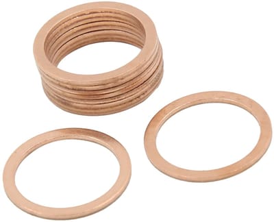 Dailygoods- Afdichtringen 10 Stuks - Koperen Platte Schijven - Vervanging - 18 mm - Duurzaam - Hoogwaardige Kwaliteit - Dichtingen