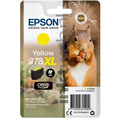 Epson Squirrel 378XL Eekhoorn Claria Photo HD afzonderlijke gele inkt