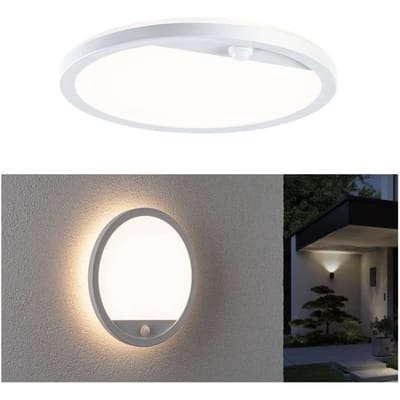 LED-paneel voor buiten Lamina Backlight Schemergestuurde bewegingsmelder (IR) zeewater bestendig IP44 rond 280 mm 3000K 14,5W 1200lm 230V Wit Kunststof
