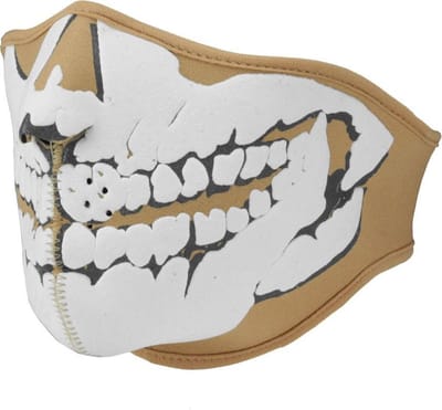 Biker Mask Neoprene Skull 3D khaki